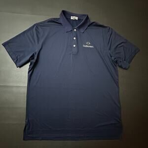 Peter Millar Shirt Mens Large Blue Summer Comfort Gulfstream Performance Polo
